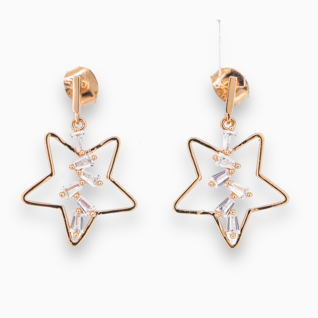 Star shaped earring set