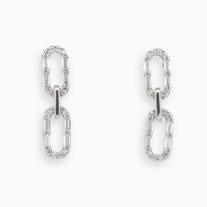 Chain Shaped Silver earring