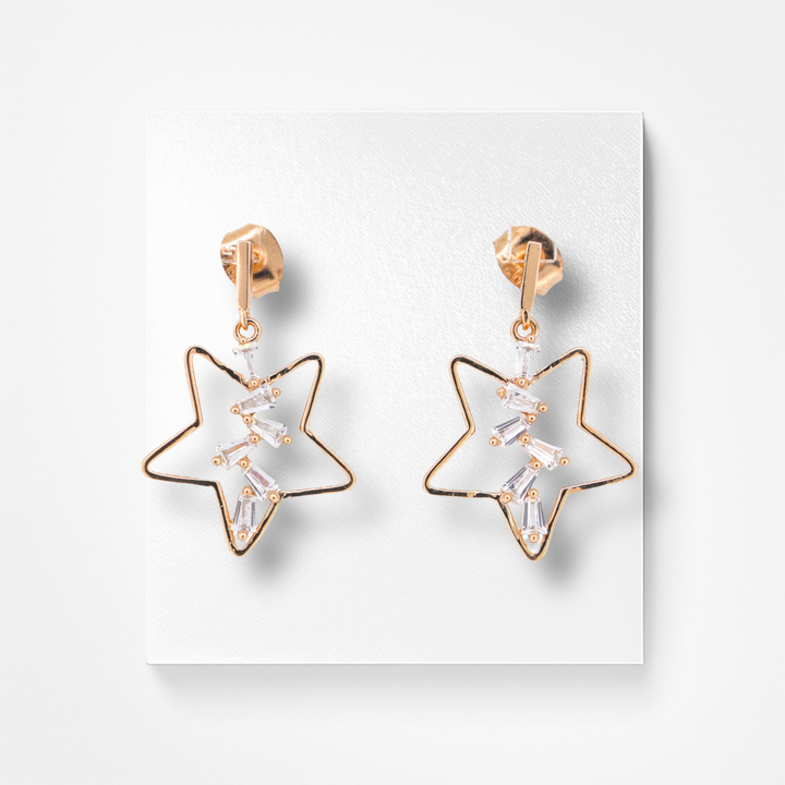 Star shaped earring set