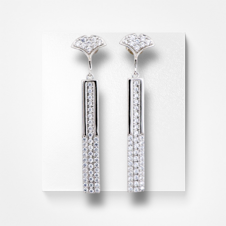 modern designer Drop silver earring