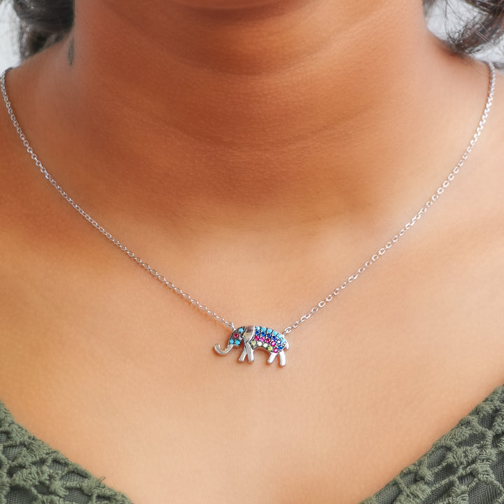 Elephant Pendant chain Silver Necklace