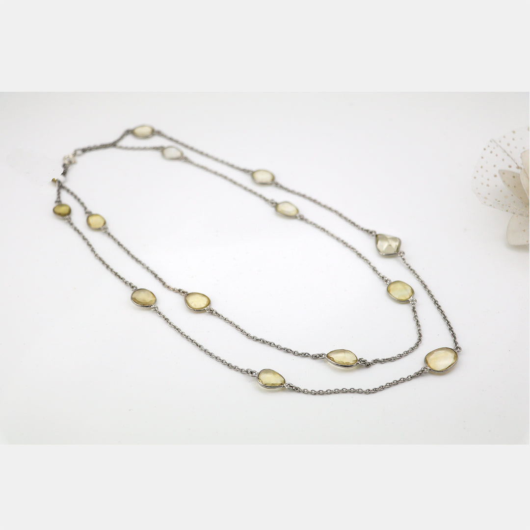 Moonstone series Silver Necklace