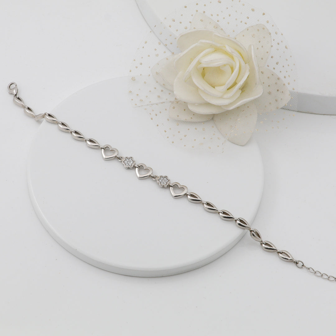 Connected Hearts Ladies Silver bracelet