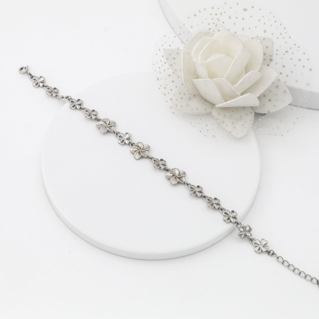 Flower series Ladies Silver bracelet