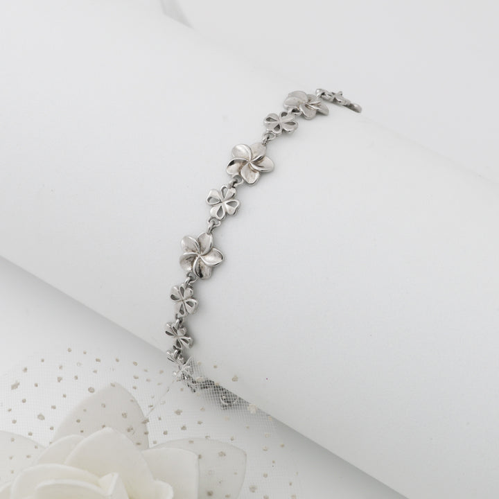 Flower series Ladies Silver bracelet