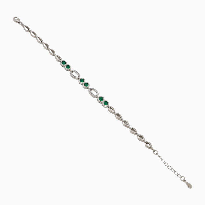 Ever green Ladies Silver bracelet