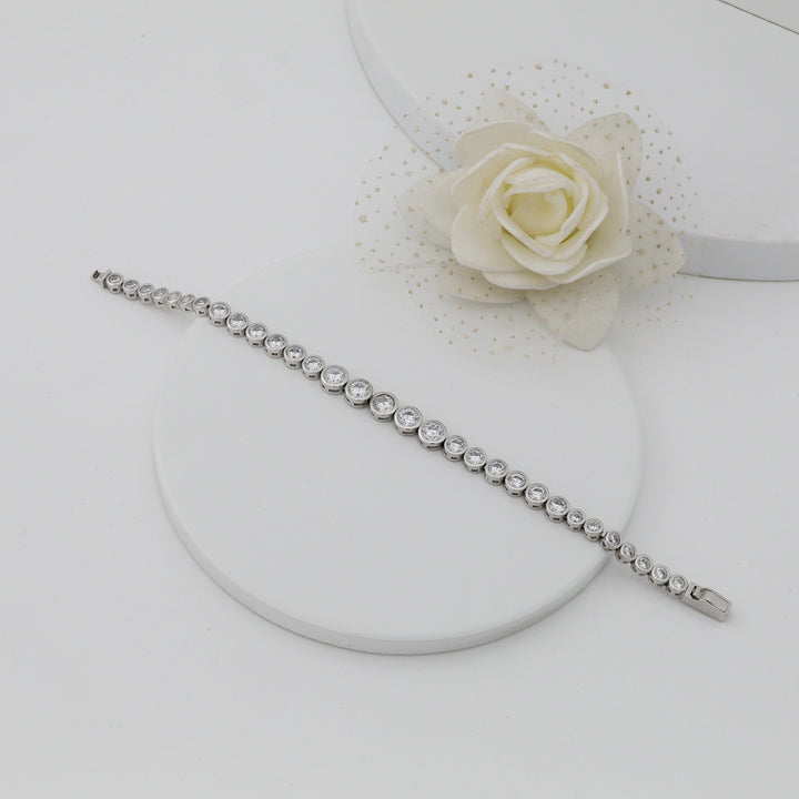 Solitaire series Ladies Silver bracelet