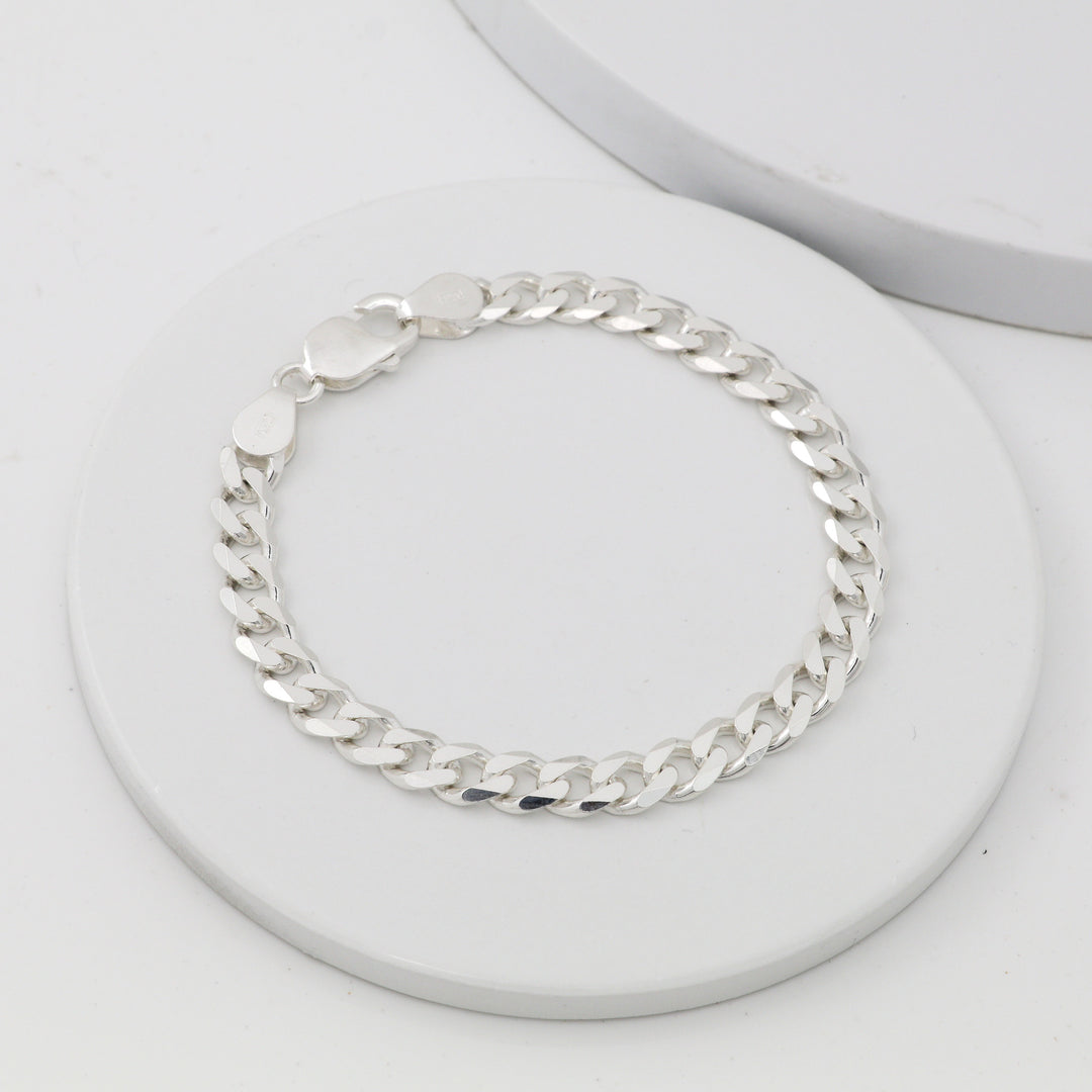 Men's oxidized silver bracelet-Classic design