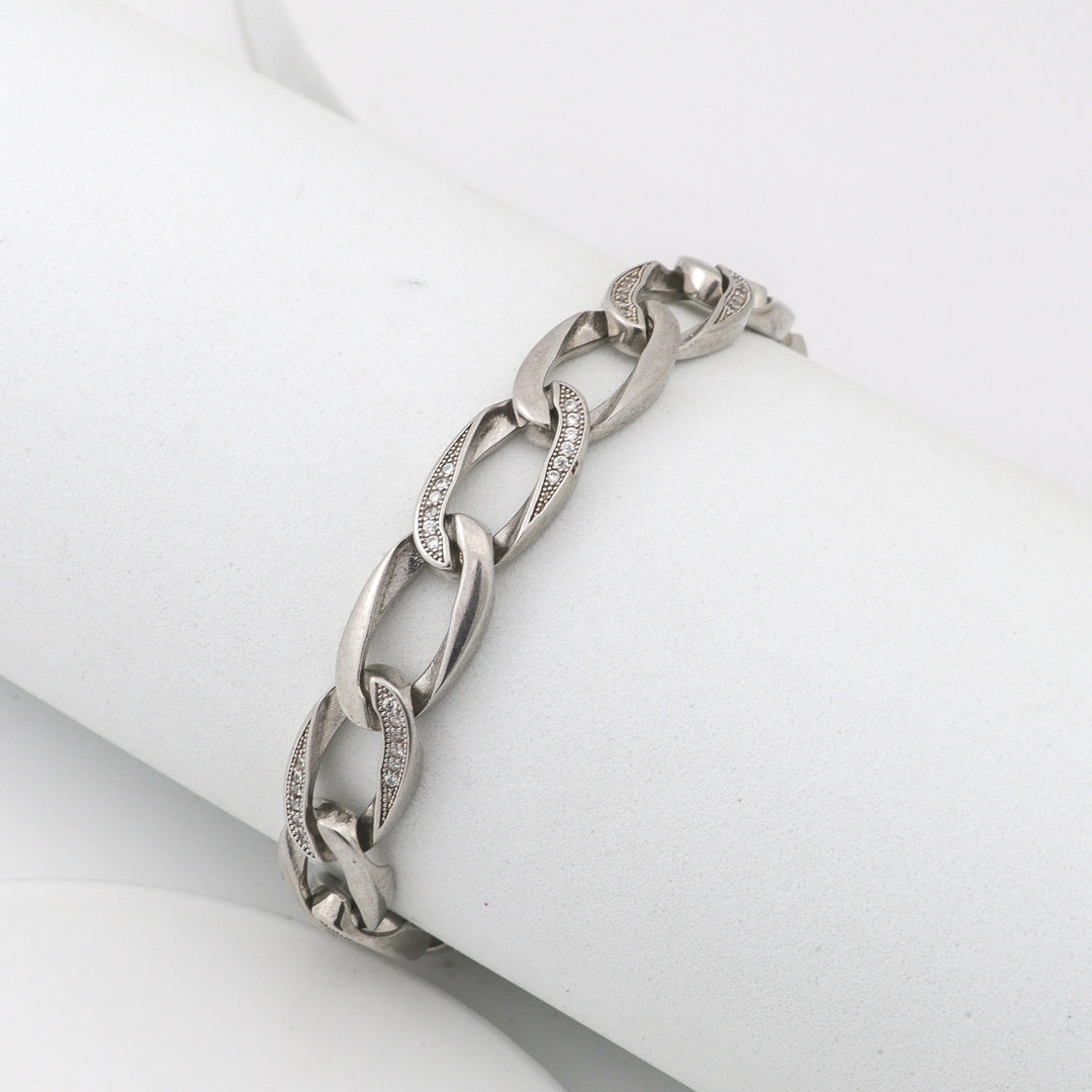 Men's Bracelet: Statement maker oxidized silver bracelet