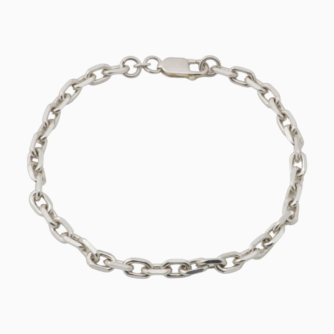 Men's shining silver bracelet