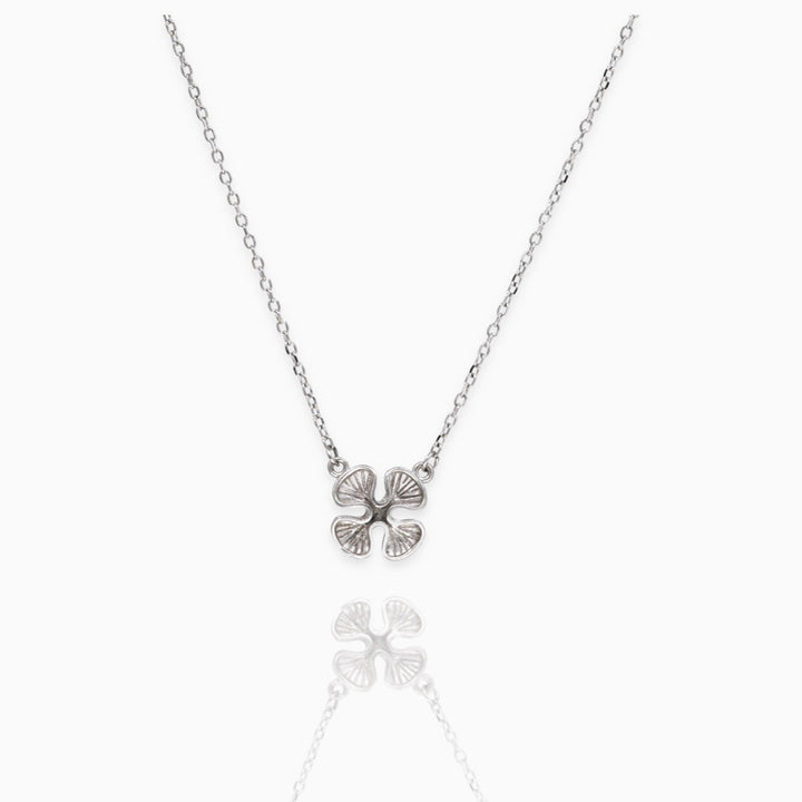 Morning flower pendant with Chain Silver necklace