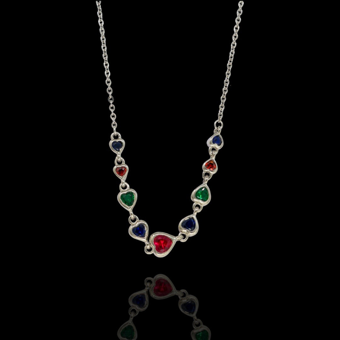Garden heart Pendant Chain Necklace