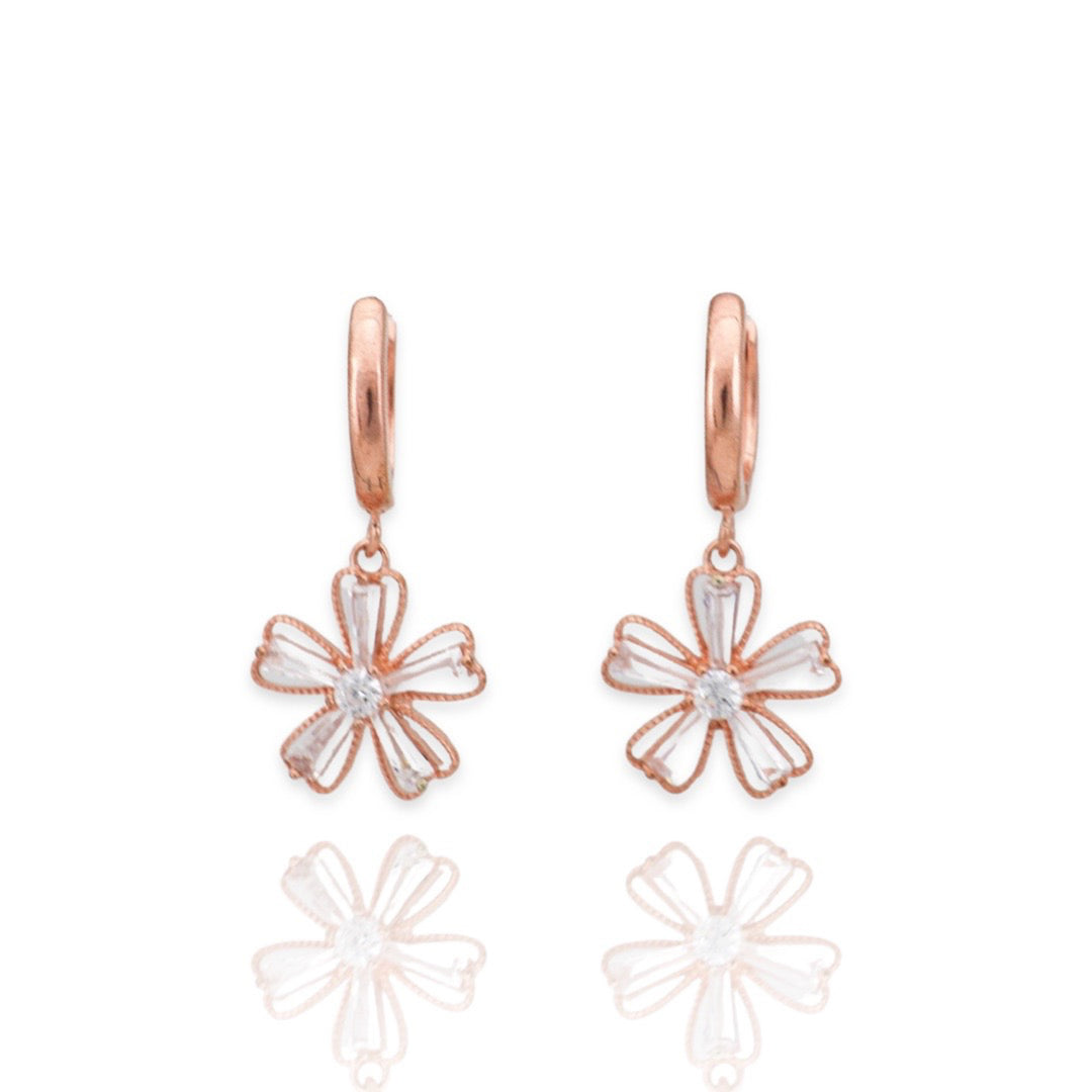 fall flower design dangler earring set