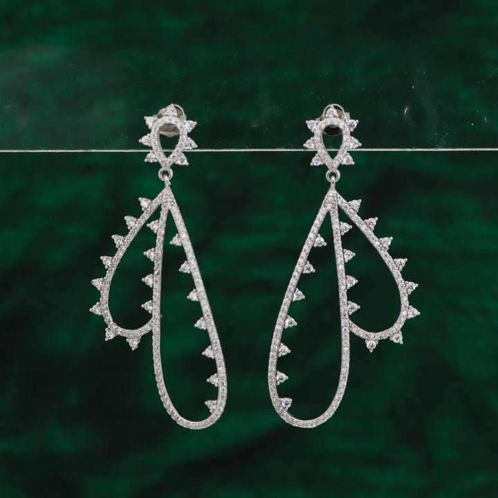 925 silver earrings - Luxury Silver Earrings with CZ Stones – Affordable Elegance