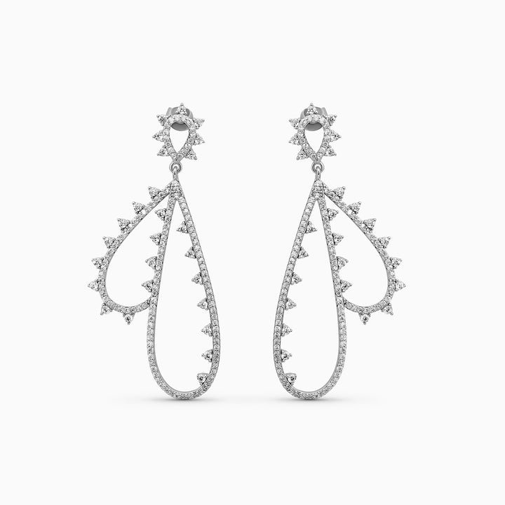 925 silver earrings - Luxury Silver Earrings with CZ Stones – Affordable Elegance