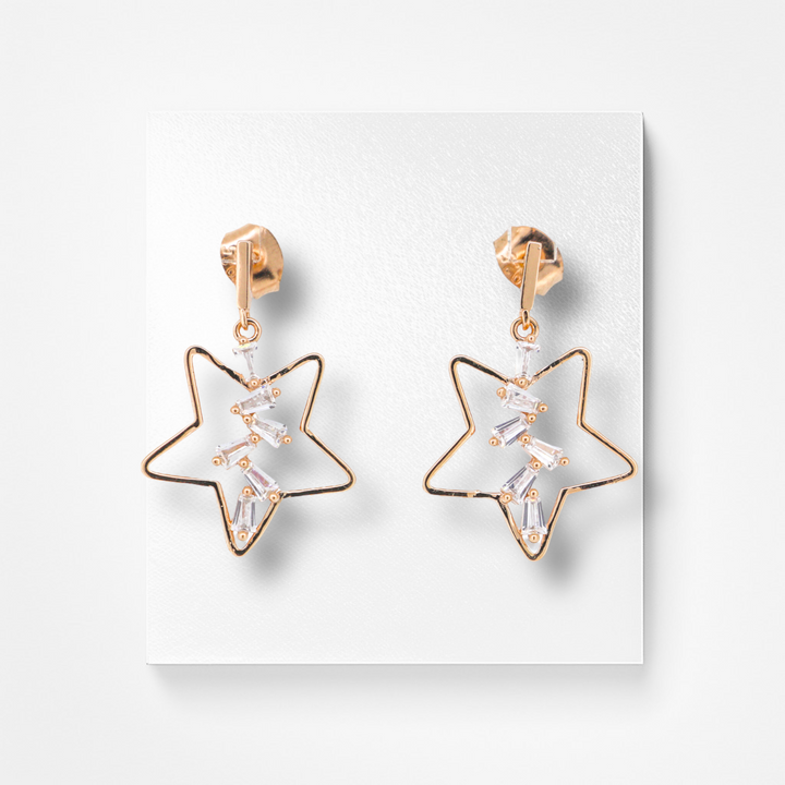 925 silver earrings- Trendy besilver Earrings with rose gold plated for a Glamorous Look