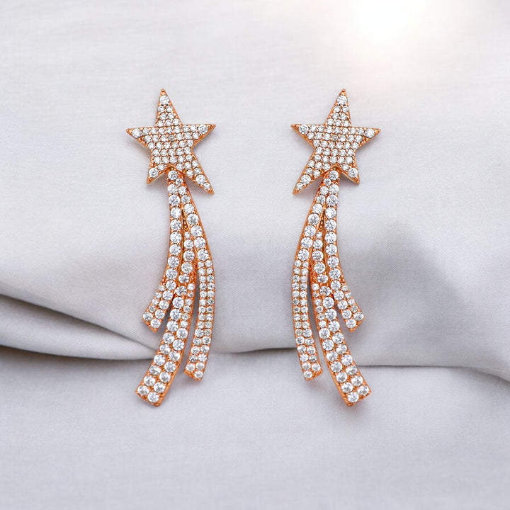 925 silver earrings- Trendy CZ-Studded Silver Earrings for a Glamorous Look