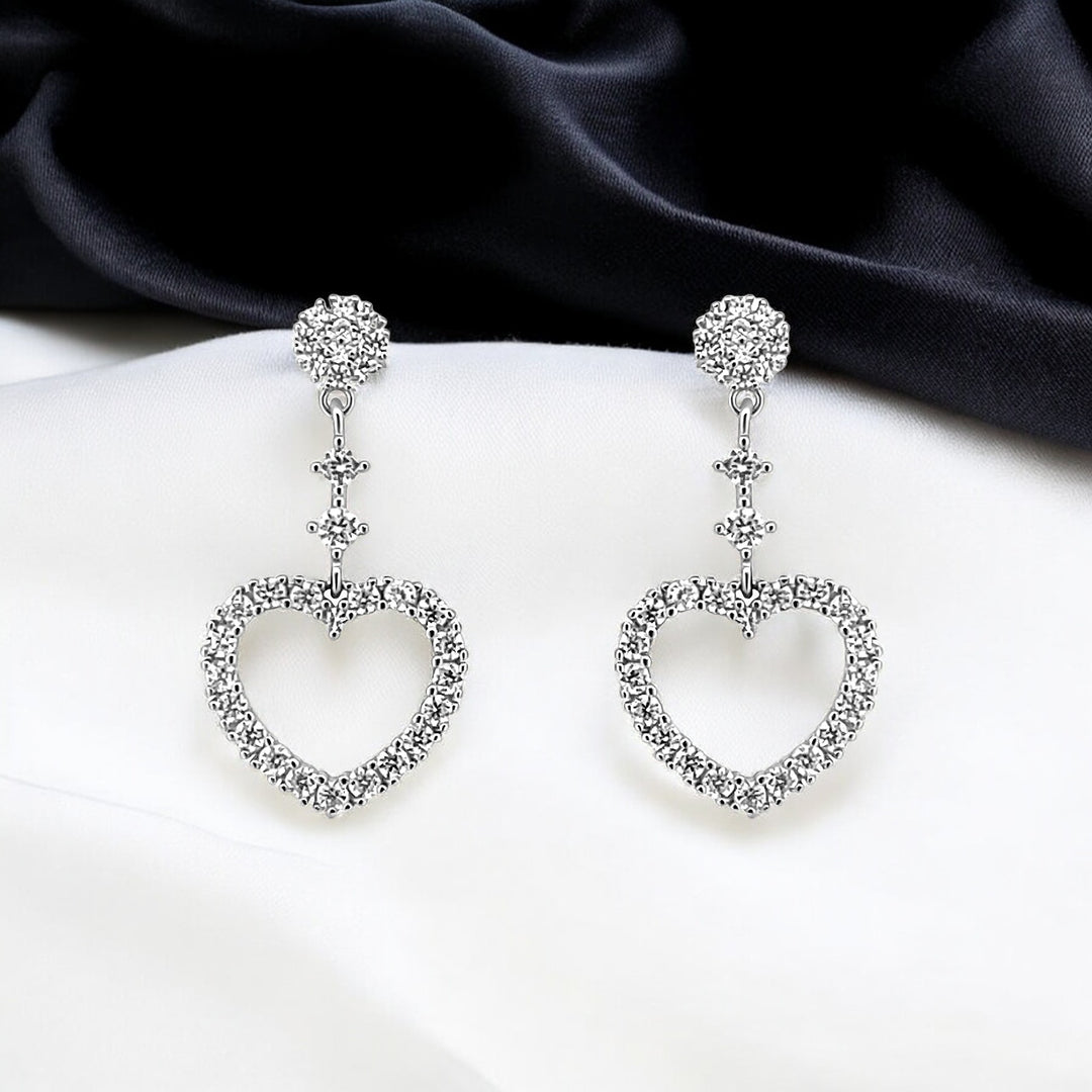 925 silver earrings- Luxury Silver Earrings with CZ Stones – Affordable Elegance