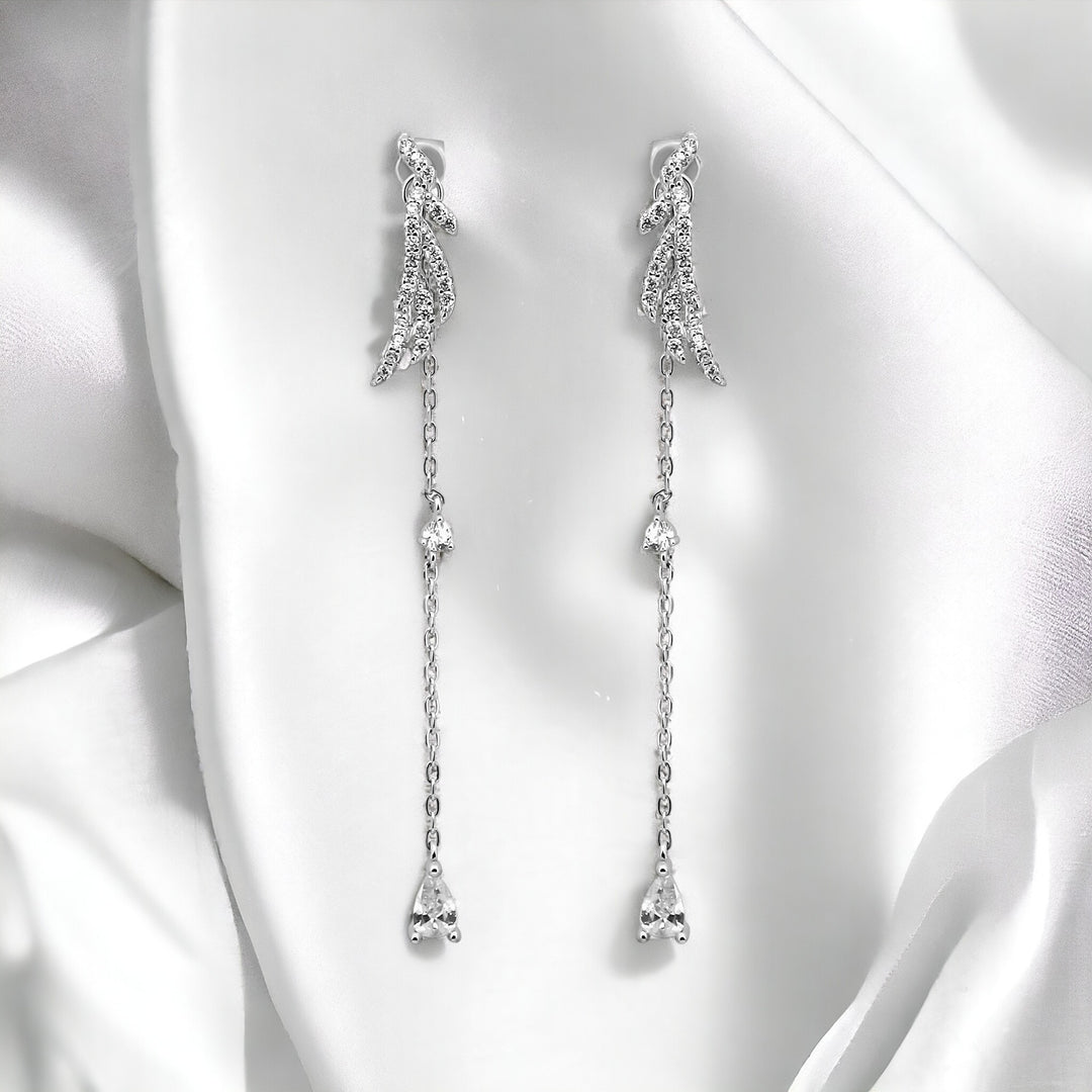 925 silver earrings- slim, sleek and Lightweight dangle Earrings – Perfect for trendy style