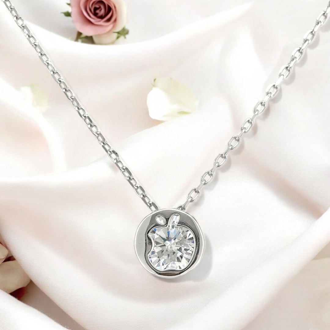 925 silver pendant with chain - "Cute, little, Subtle shine, with endless happiness"