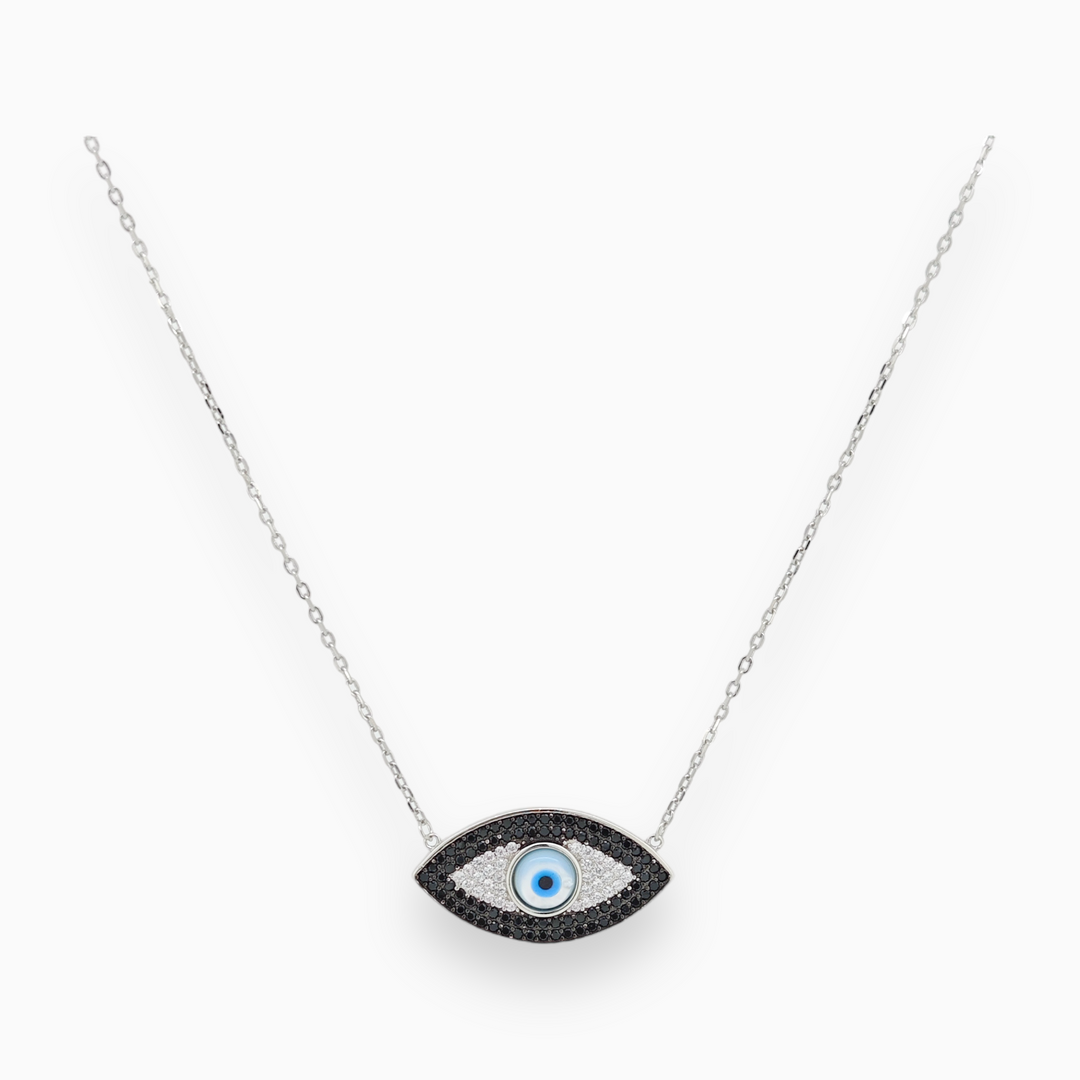 925 silver pendant with chain - "An evil eye pendant that speaks volumes with its quiet sophistication. (Copy)